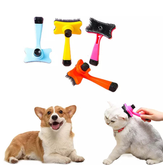 FurPop - Pet Grooming Brush - Button Press