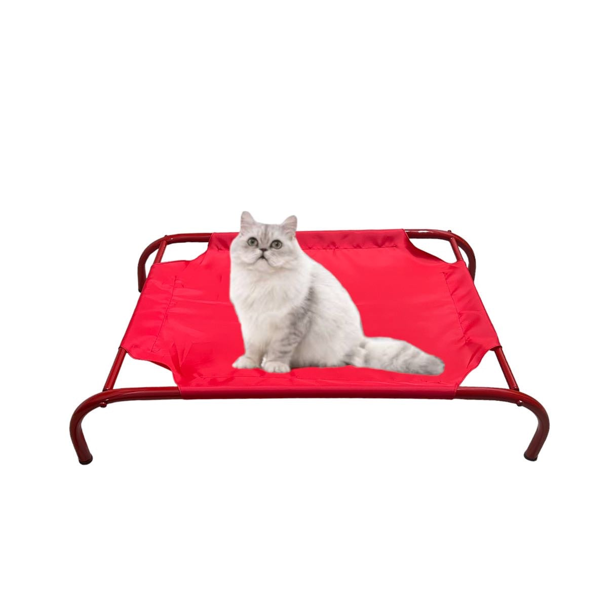 Elevated pet bed for cats and dogs