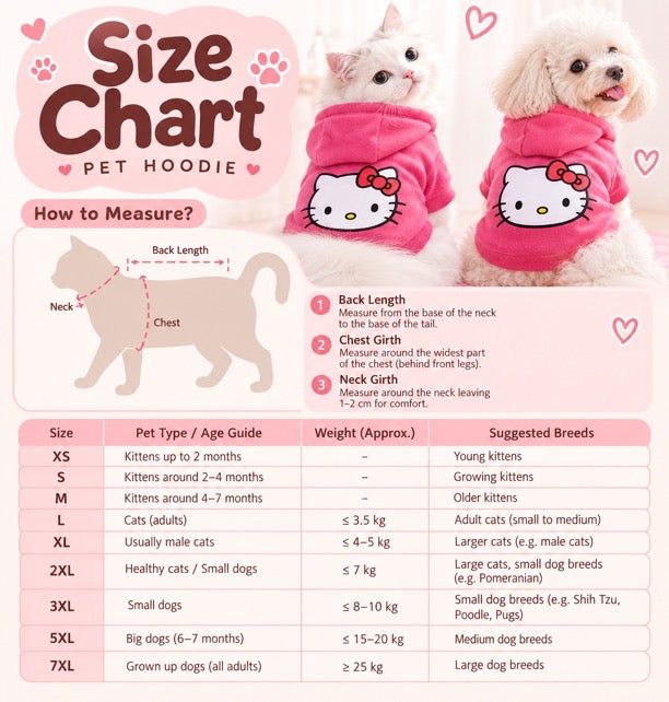 Hello kitty Pet Hoodie 💗🎀
