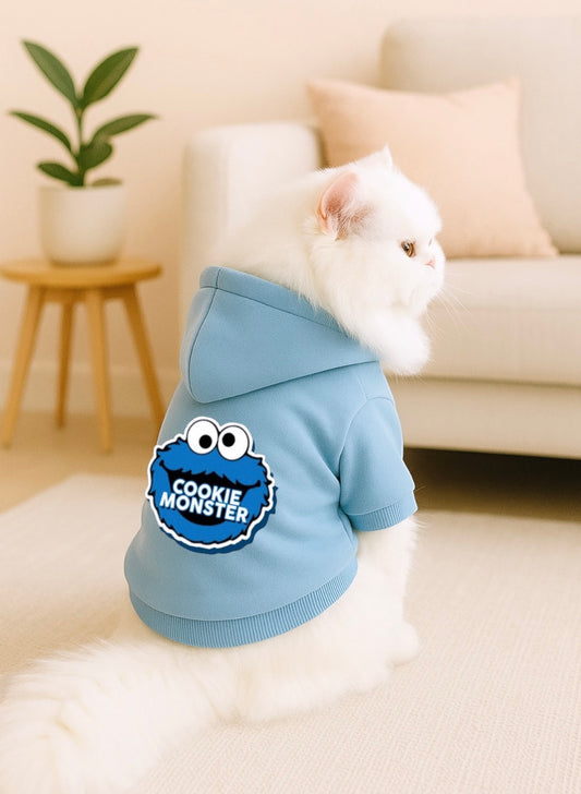 Cookie monster pet hoodie 🍪🩵