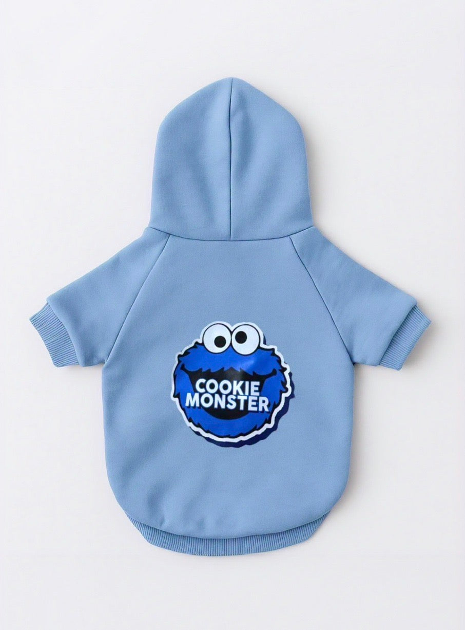 Cookie monster pet hoodie 🍪🩵