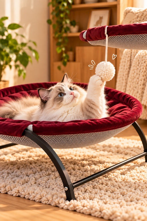 CloudNest Elevated Pet Hammock | Reversible Summer & Winter Bed 🐾