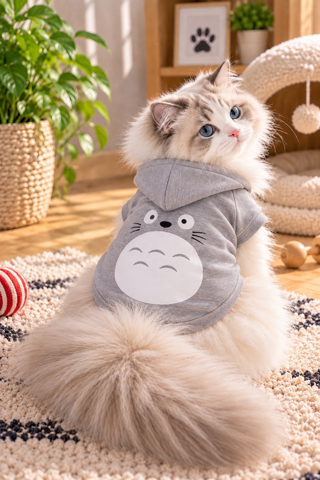 Totorro pet Hoodie🤍