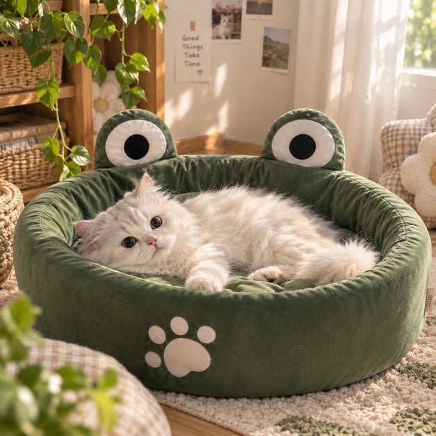 Froggy Nap Pet Bed 🐸