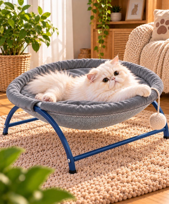 CloudNest Elevated Pet Hammock | Reversible Summer & Winter Bed 🐾