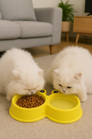 Frog shape pet food bowl (Without steel bowls)