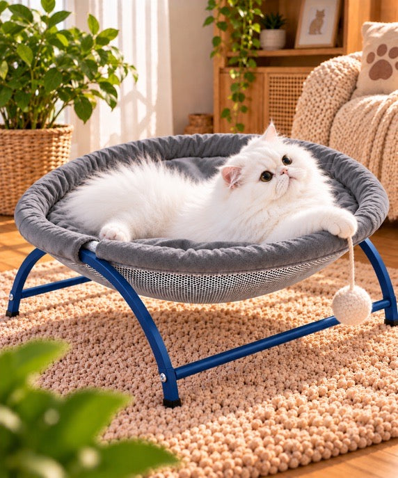 CloudNest Elevated Pet Hammock | Reversible Summer & Winter Bed 🐾