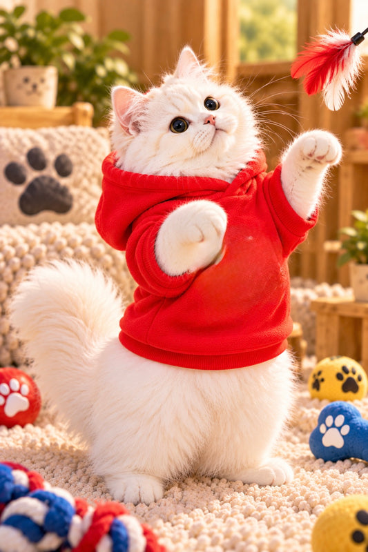 Plain Pet Hoodie - Red ❤️ 🐾