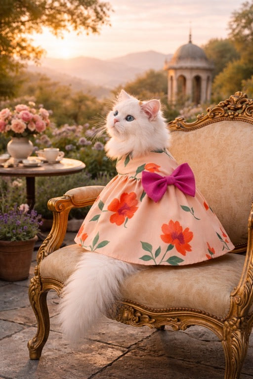 Peach blossom pet frock 🌺