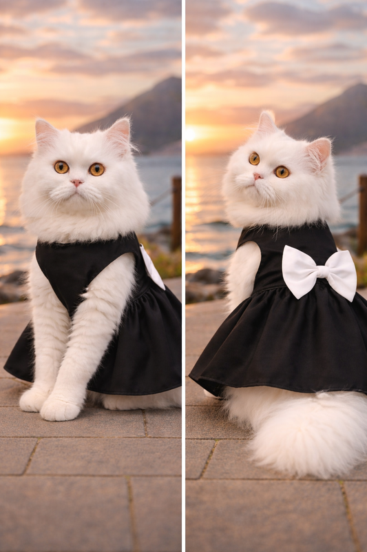 Midnight Pearl Pet Frock 🖤✨