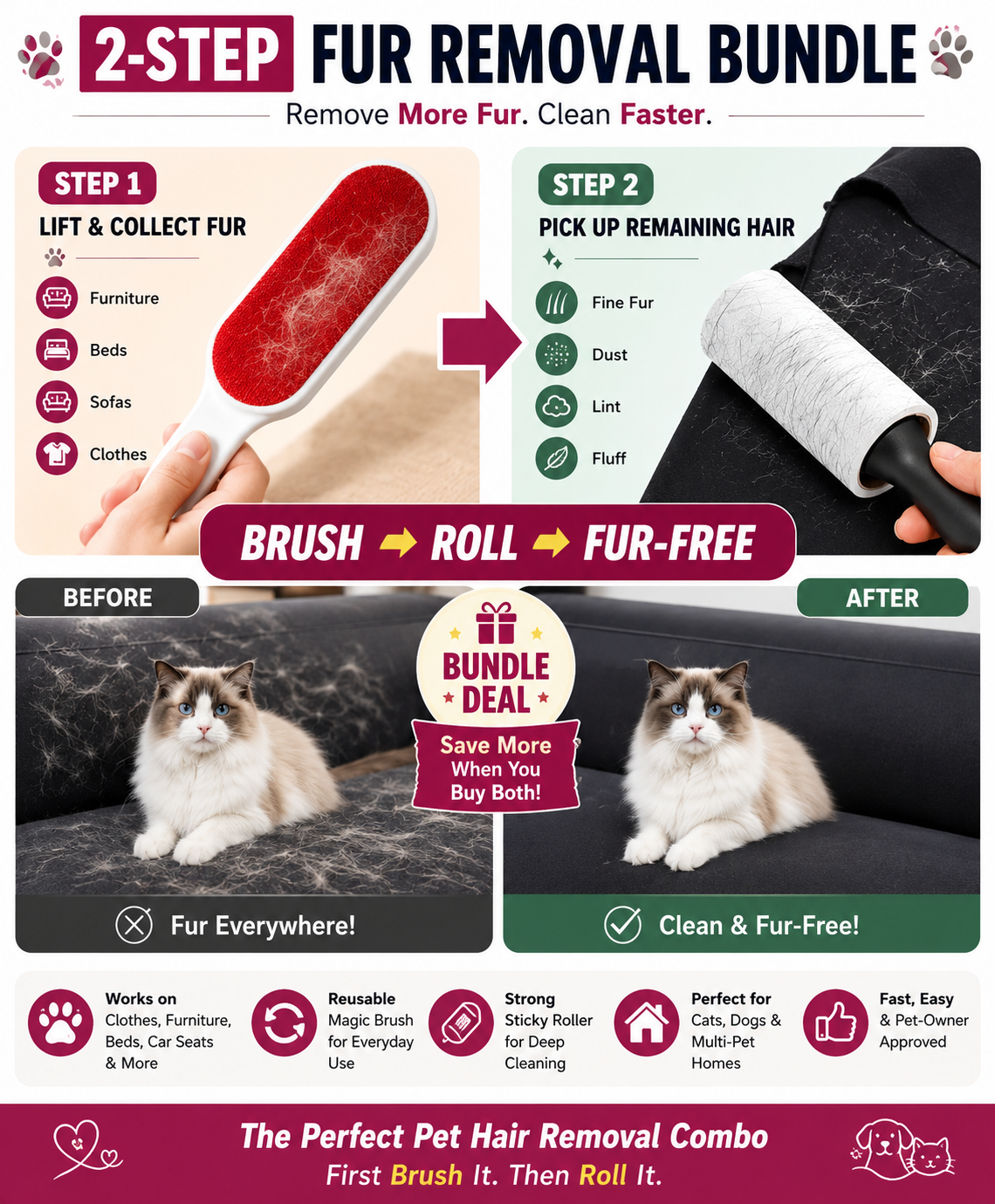 Complete Fur removing kit