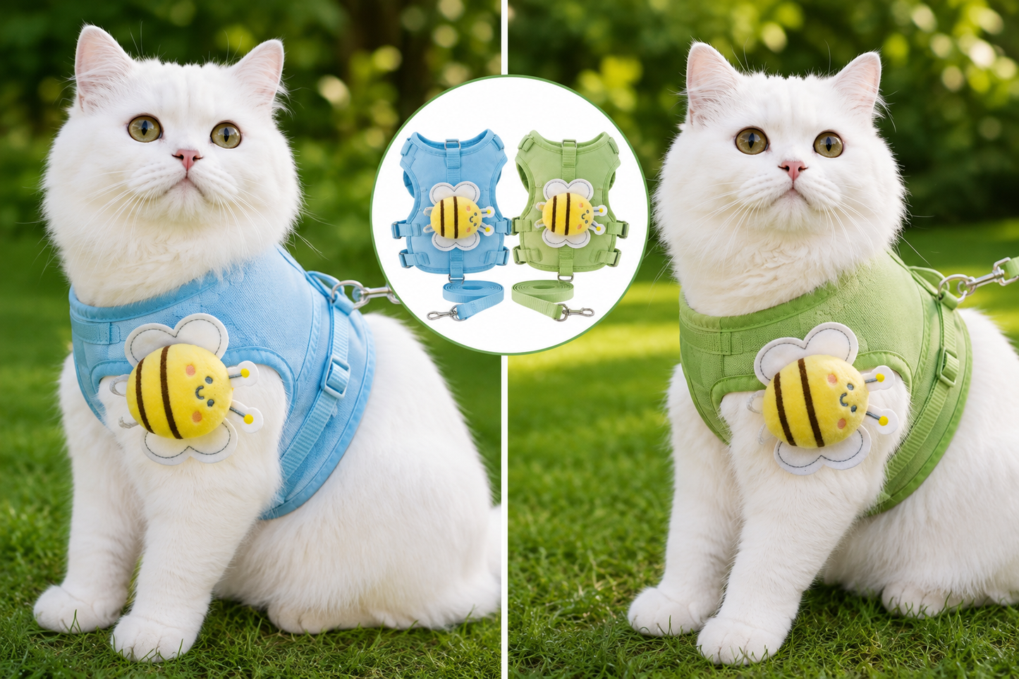 Bumble Bee Cat Harness with Vest🐝