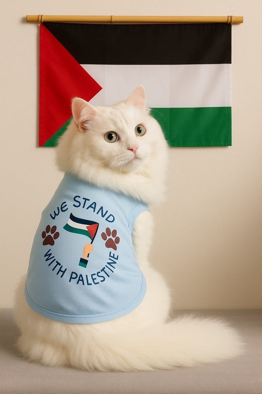 We stand with Palestine  Pet shirt