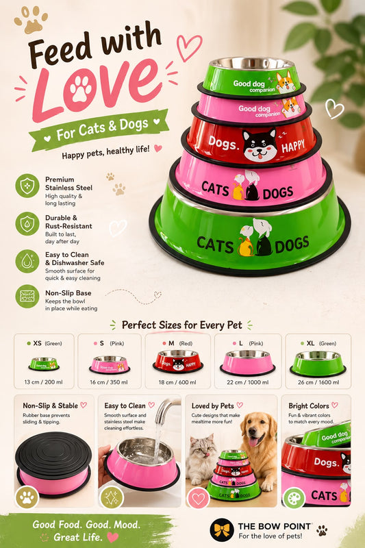 Colorful steel bowl - Dog & Cat size