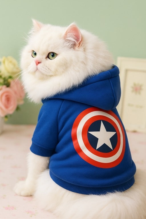 Captain America Pet Hoodie 🎖️
