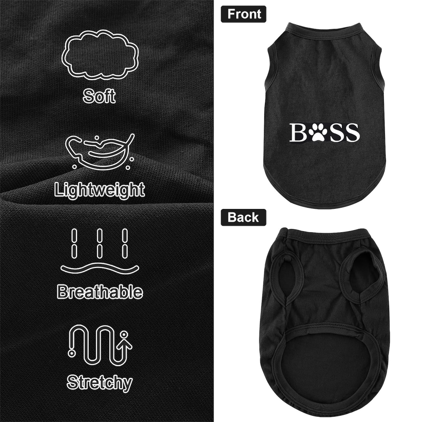 Boss Pet Shirt -BLACK | Summer