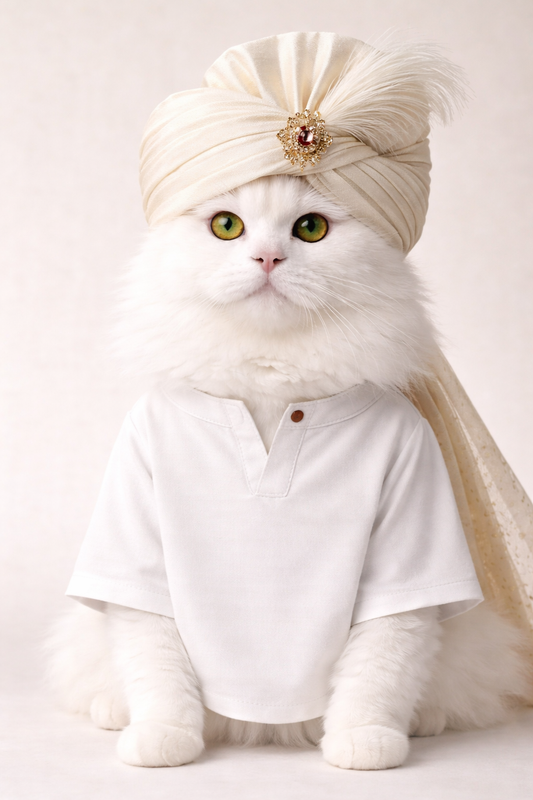 Button down Paw Kurta