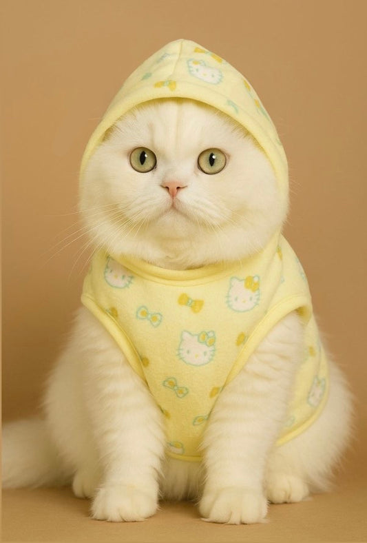 Hello kitty pet hoodie - Yellow 🐱 🐾