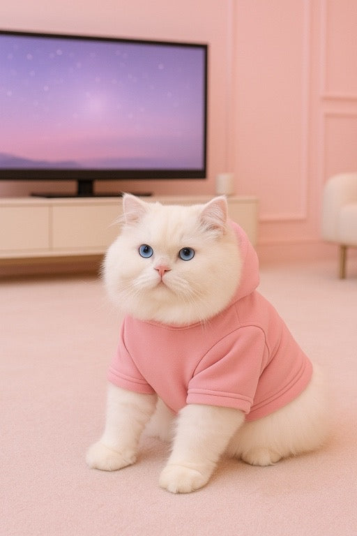 Plain Pet Hoodie - Pink 💖 🐾