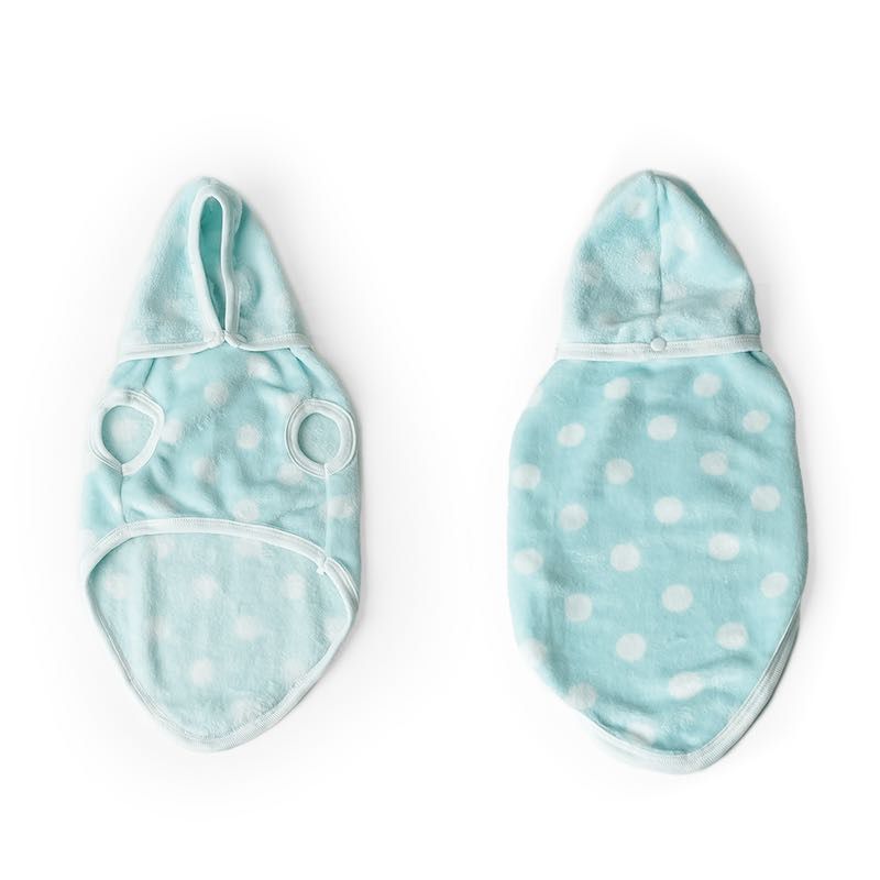 Polka dot hoodie with removable cap- Sea Green❄️ 🐾