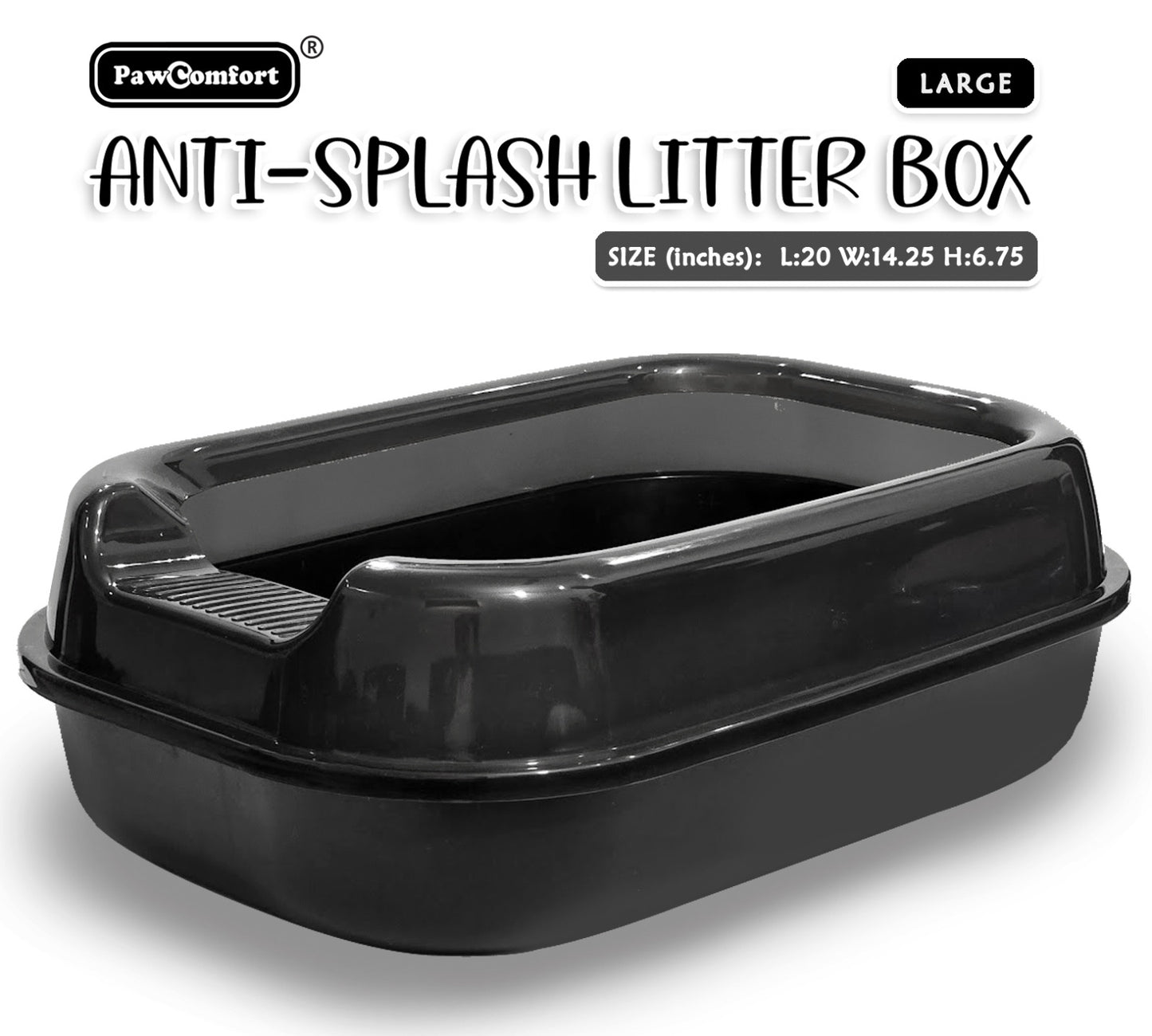 Pet Litter Tray for Adult Cats With Scoop