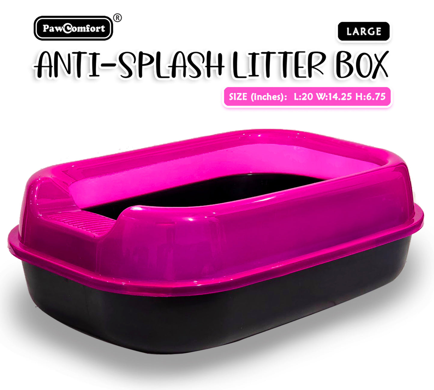 Pet Litter Tray for Adult Cats With Scoop