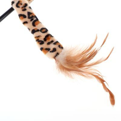 Leopard tail cat toy stick - with bell 🔔 🦯