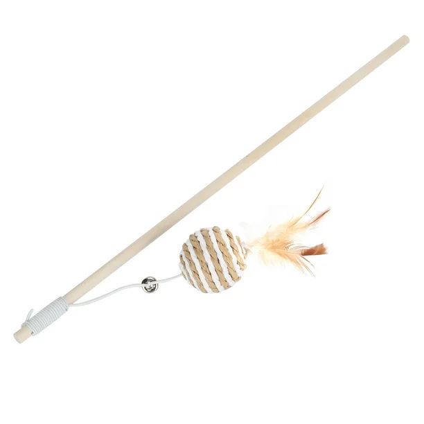 Sisal ball cat toy stick - with bell