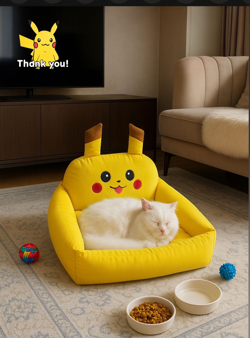 Pikachu Pet Bed – Cozy & Fun Sleeping