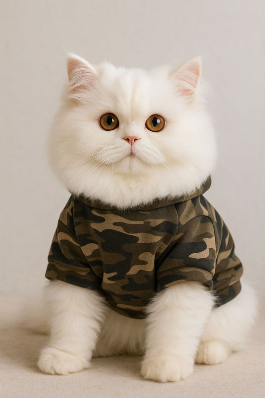 Camouflage Pet Hoodie – Brown 🤎 🐾