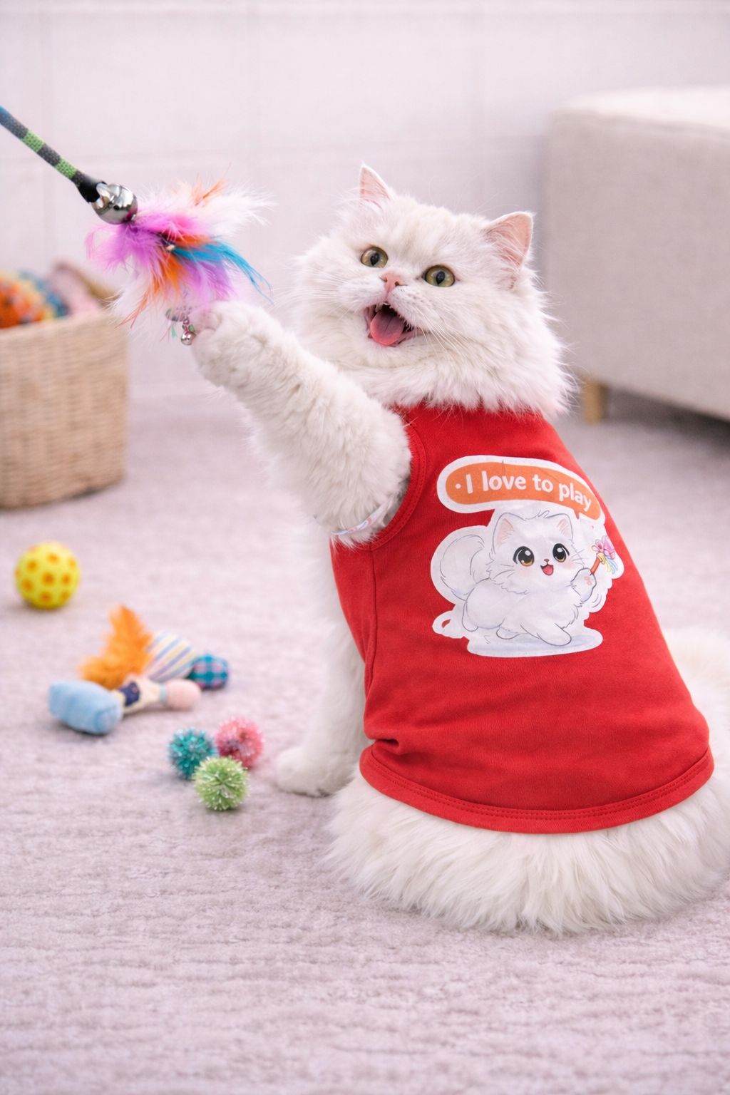 I Love To Play Pet T-Shirt 🐾❤️
