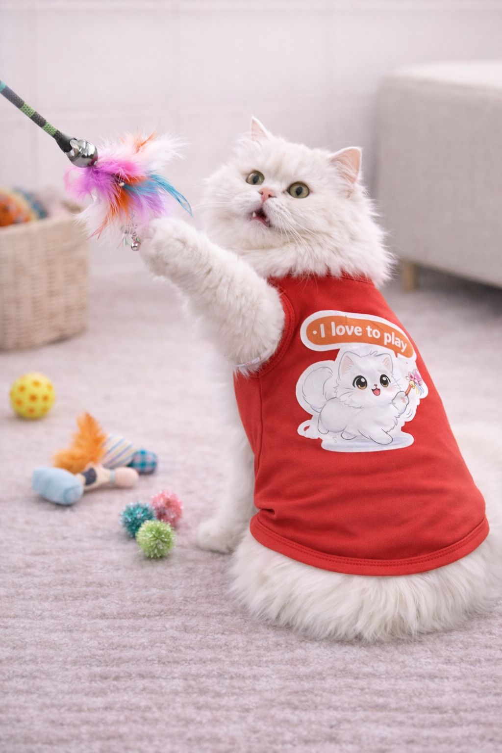 I Love To Play Pet T-Shirt 🐾❤️