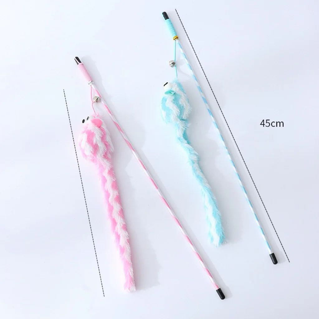 Cat Hunting Mouse Tail Stick