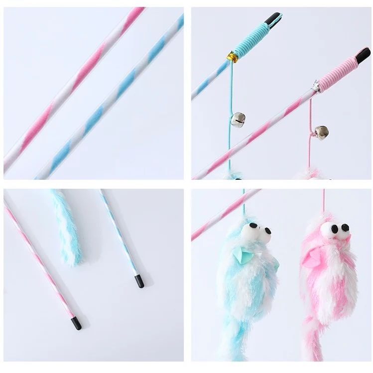 Cat Hunting Mouse Tail Stick