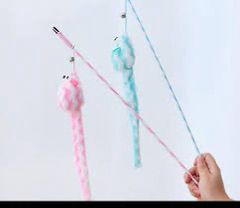 Cat Hunting Mouse Tail Stick