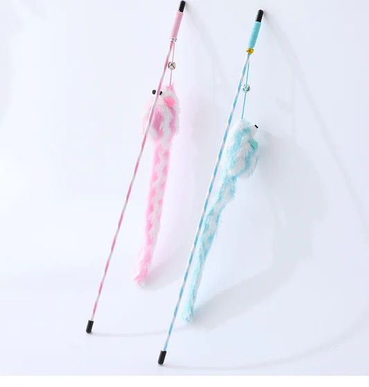 Cat Hunting Mouse Tail Stick