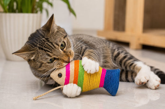 Fish Shape Sisal Cat Scratching Toy