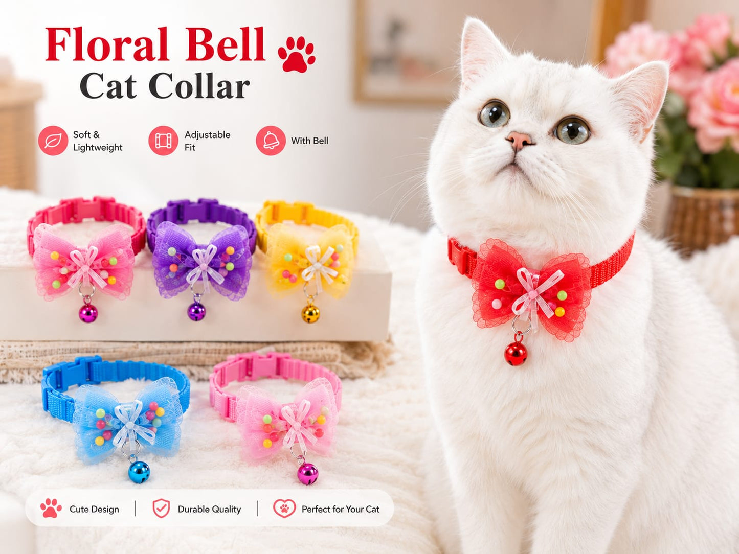 Floral Charm Collar 🌺