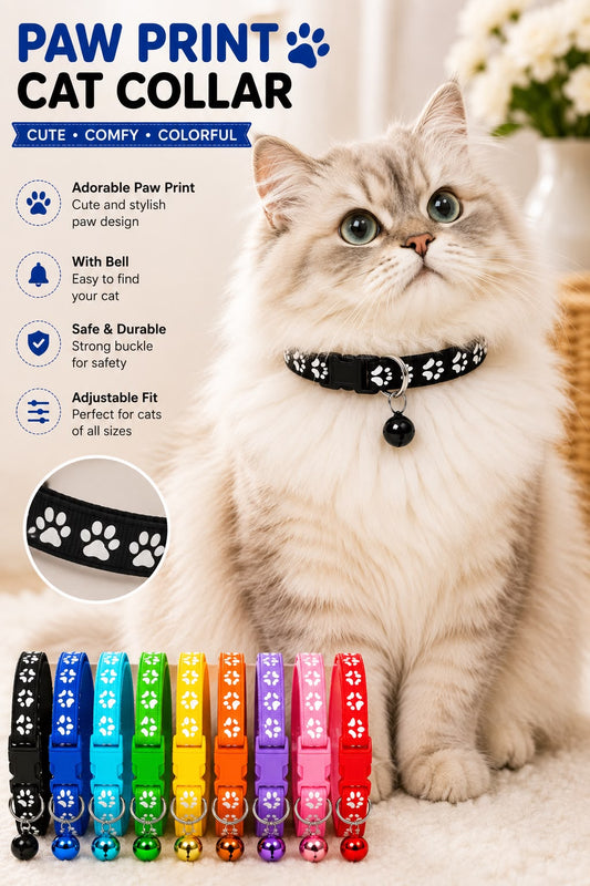 Paw Pet Collar with Bell