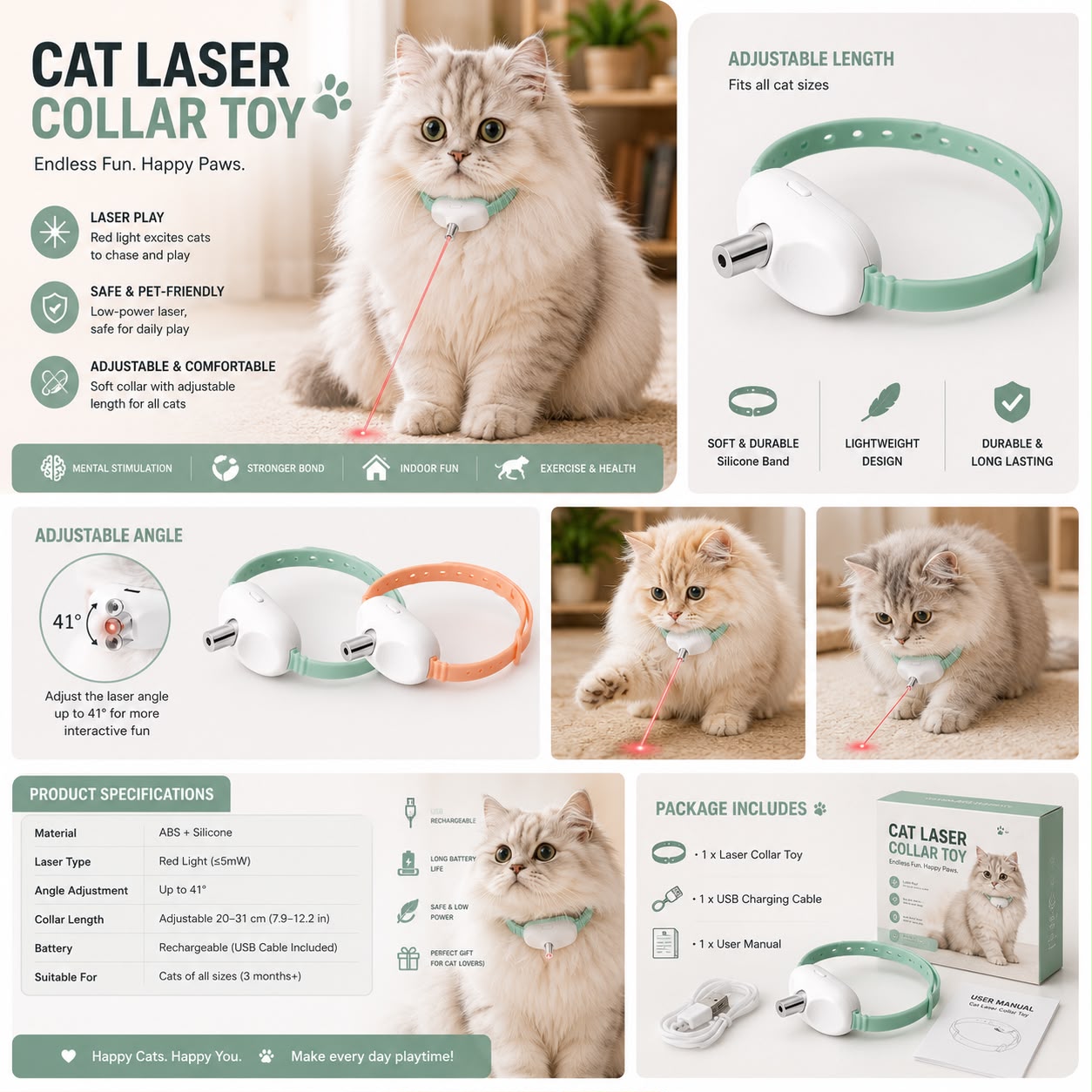 Laser Collar Toy for Cats 🐱✨
