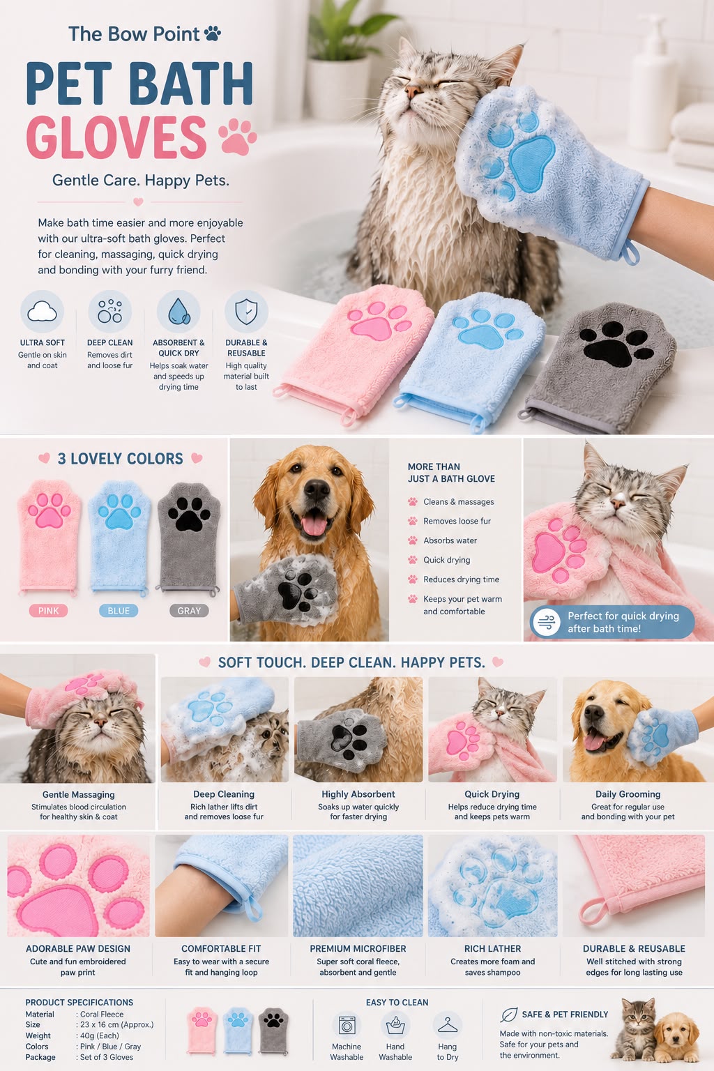 Paw bathing glove 🐾🫧🧼