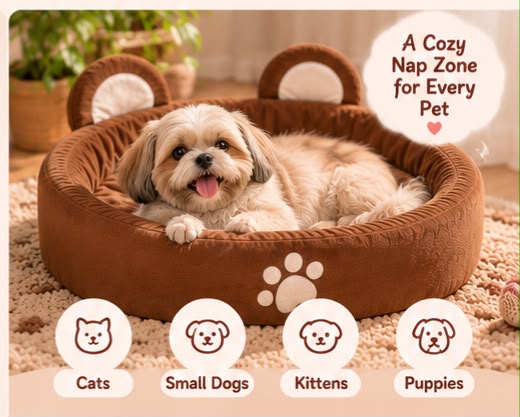 Bear Nap Pet Bed🐻