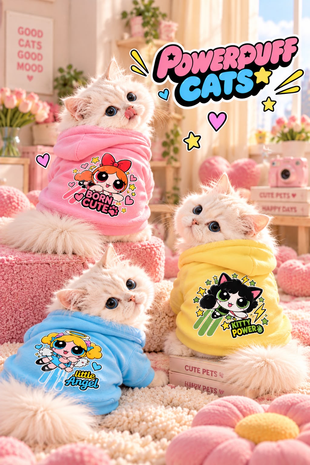 ⚡ Blossom 🌸 Powerpuff Cats Collection - Limited edition