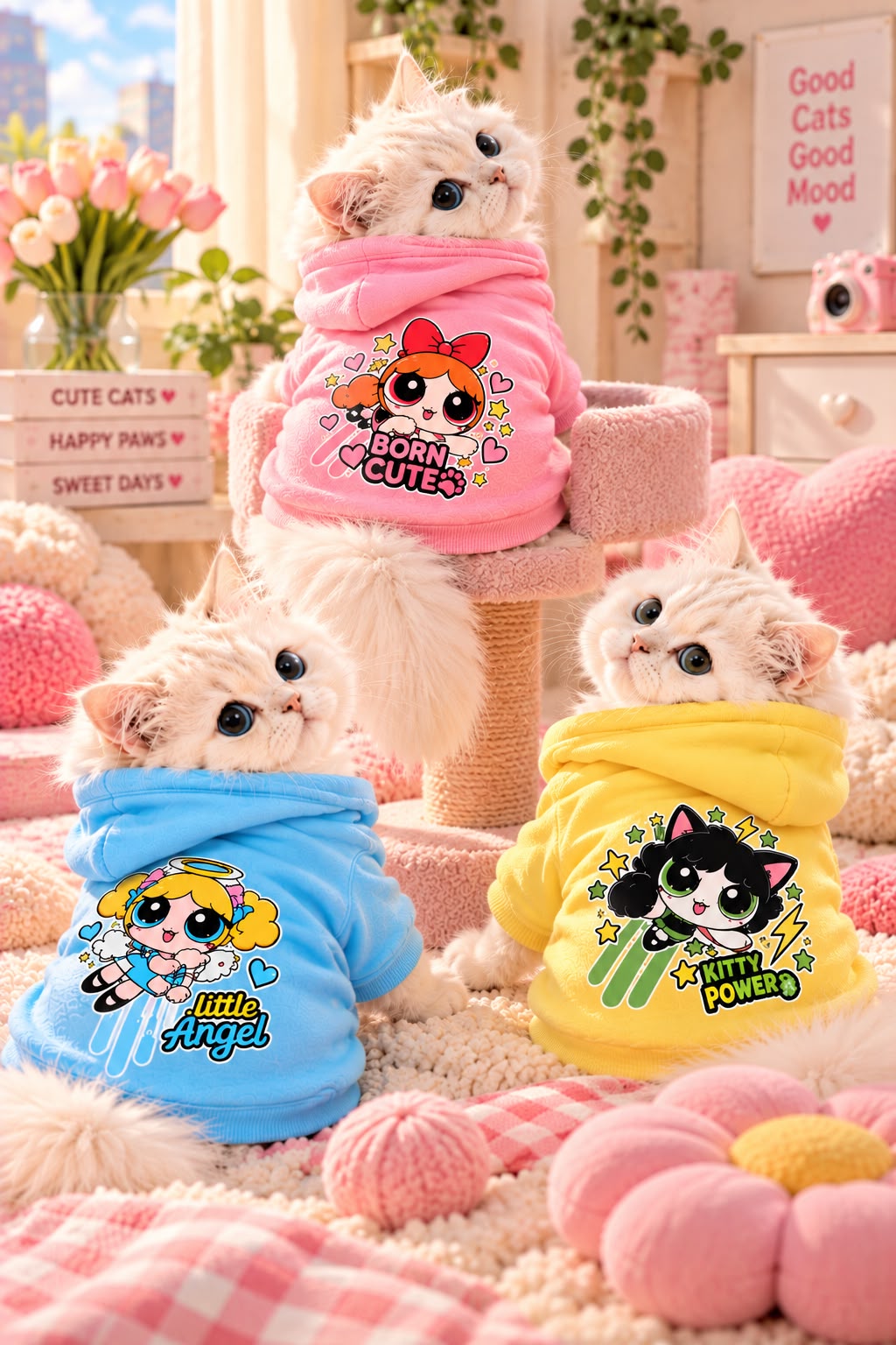 ⚡ Blossom 🌸 Powerpuff Cats Collection - Limited edition