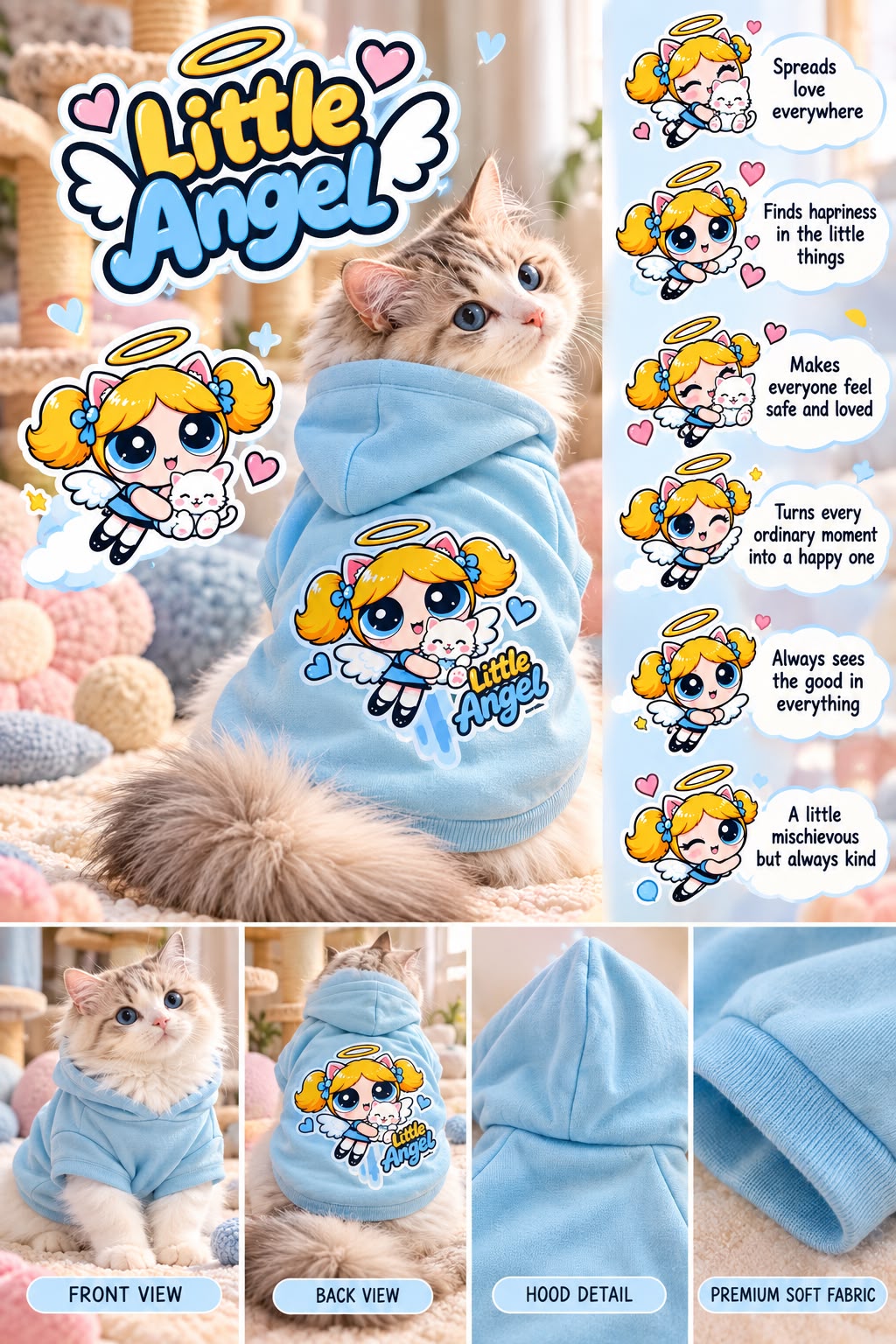 ⚡ Bubbles 🪽 Powerpuff Cats Collection - Limited edition