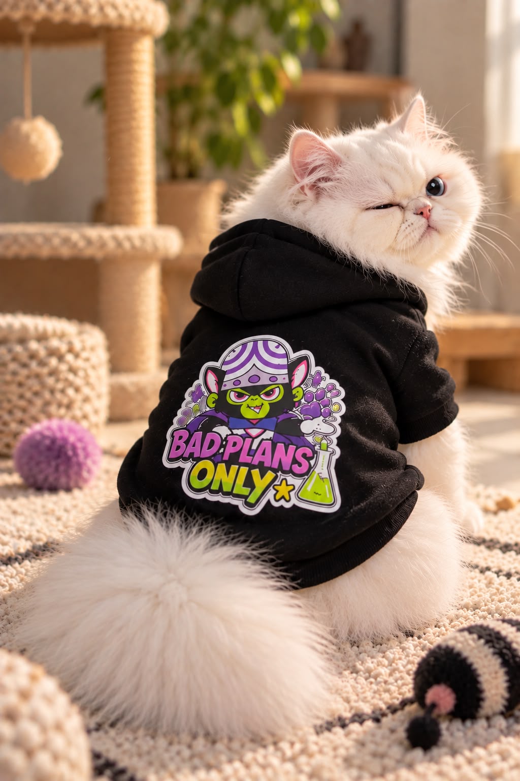 Mojo Jojo Pet Hoodie 😈 Powerpuff Cats | Limited edition