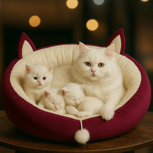 Cat Ears Pet Bed with tail