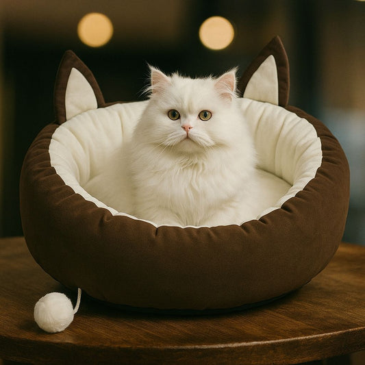 Cat Ears Pet Bed with Tail_