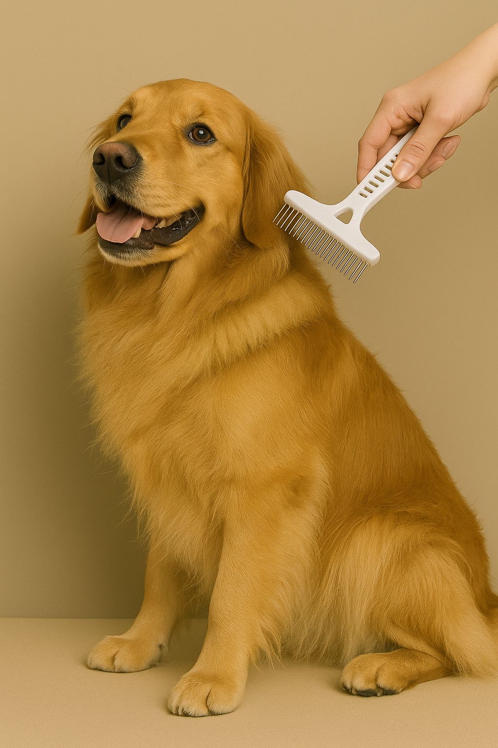 Pet grooming brush – for very long hair breed