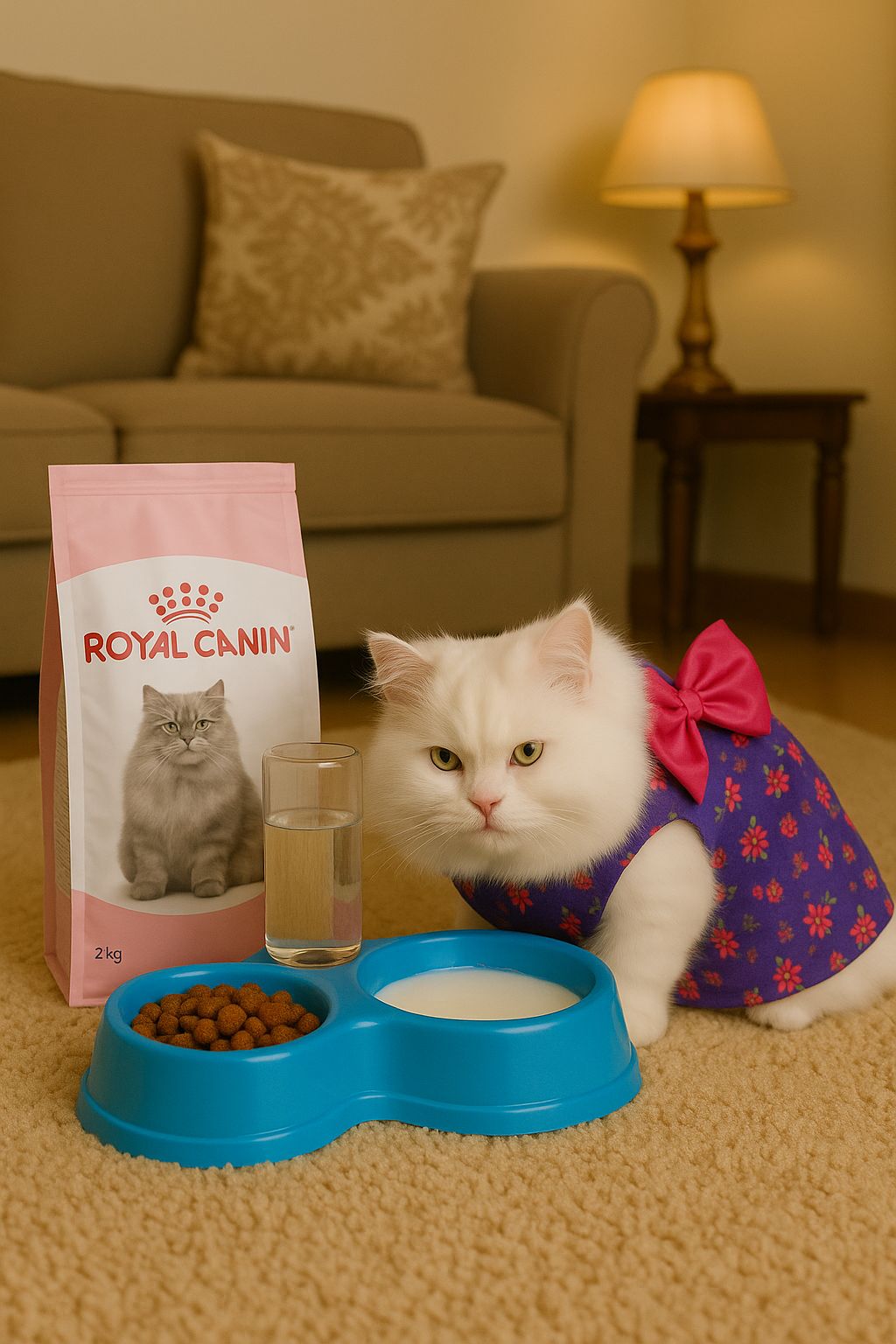 Pet food bowl and water dispenser